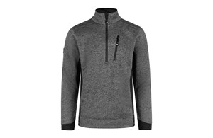 FHB Strick-Fleece-Troyer Patrick Gr.S anthrazit-schwarz