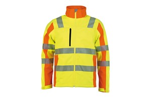 Prevent Warnschutz-Softshelljacke gelb/orange Gr. M