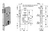 Einsteckschloss PZ3 rund 55/20/72mm DIN links