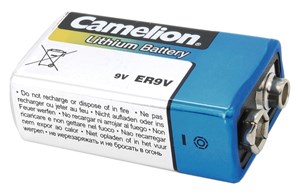Blockbatterie Camelion Lithium 9 Volt für Rauchmelder