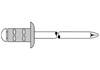 Mehrbereichsniete Alu-Stahl Großkopf 4,0x10,0mm K12 (VE=500)