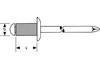 Blindniete Alu-Stahl 4x6mm 