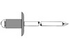Blindniete Großkopf Alu-Stahl 4x10mm K12