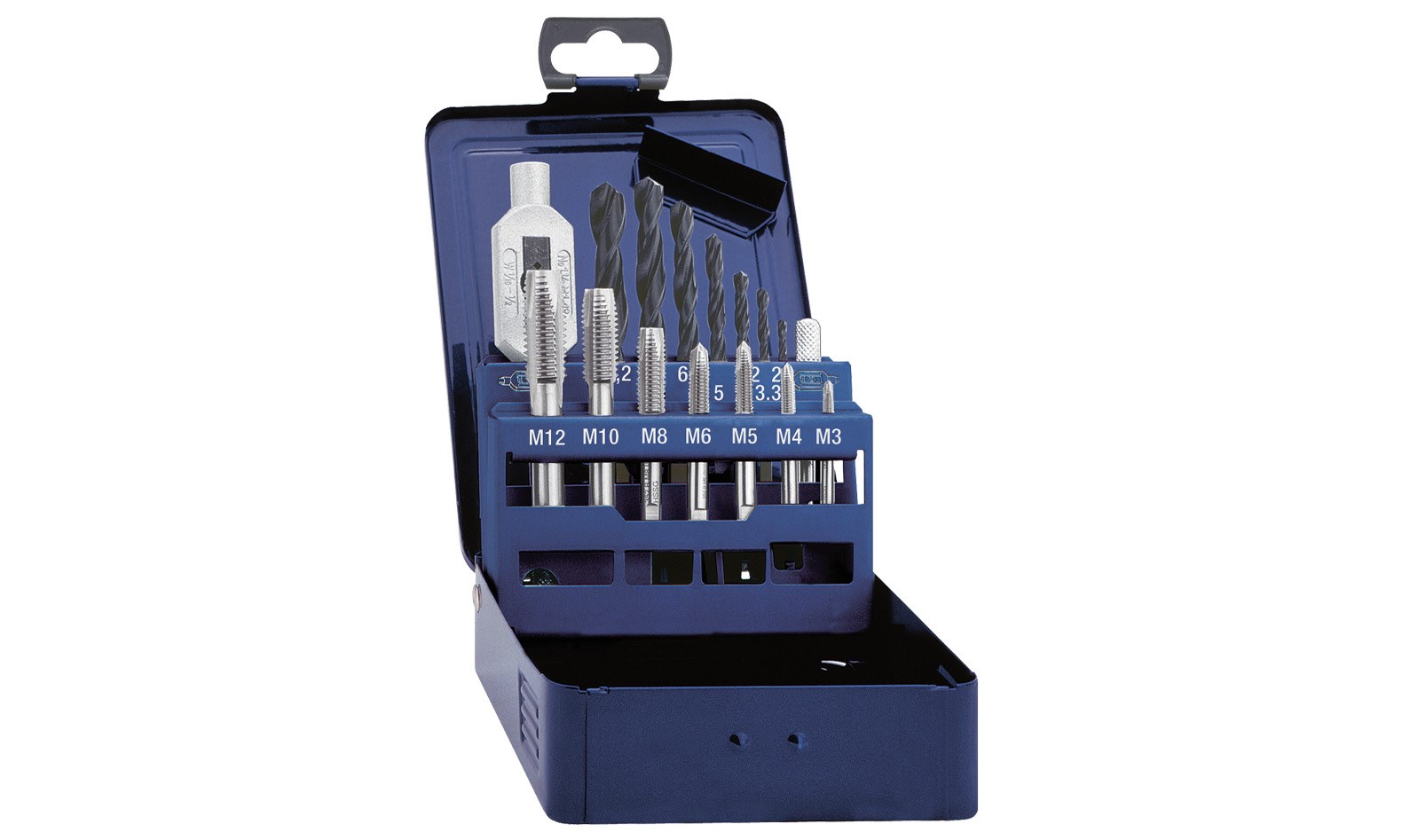 Einschnitt-Gewindebohrersatz M3-M12 HSS 15-tlg.