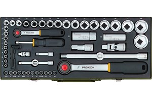 Proxxon Steckschlüsselsatz 1/4+1/2" 56-teilig