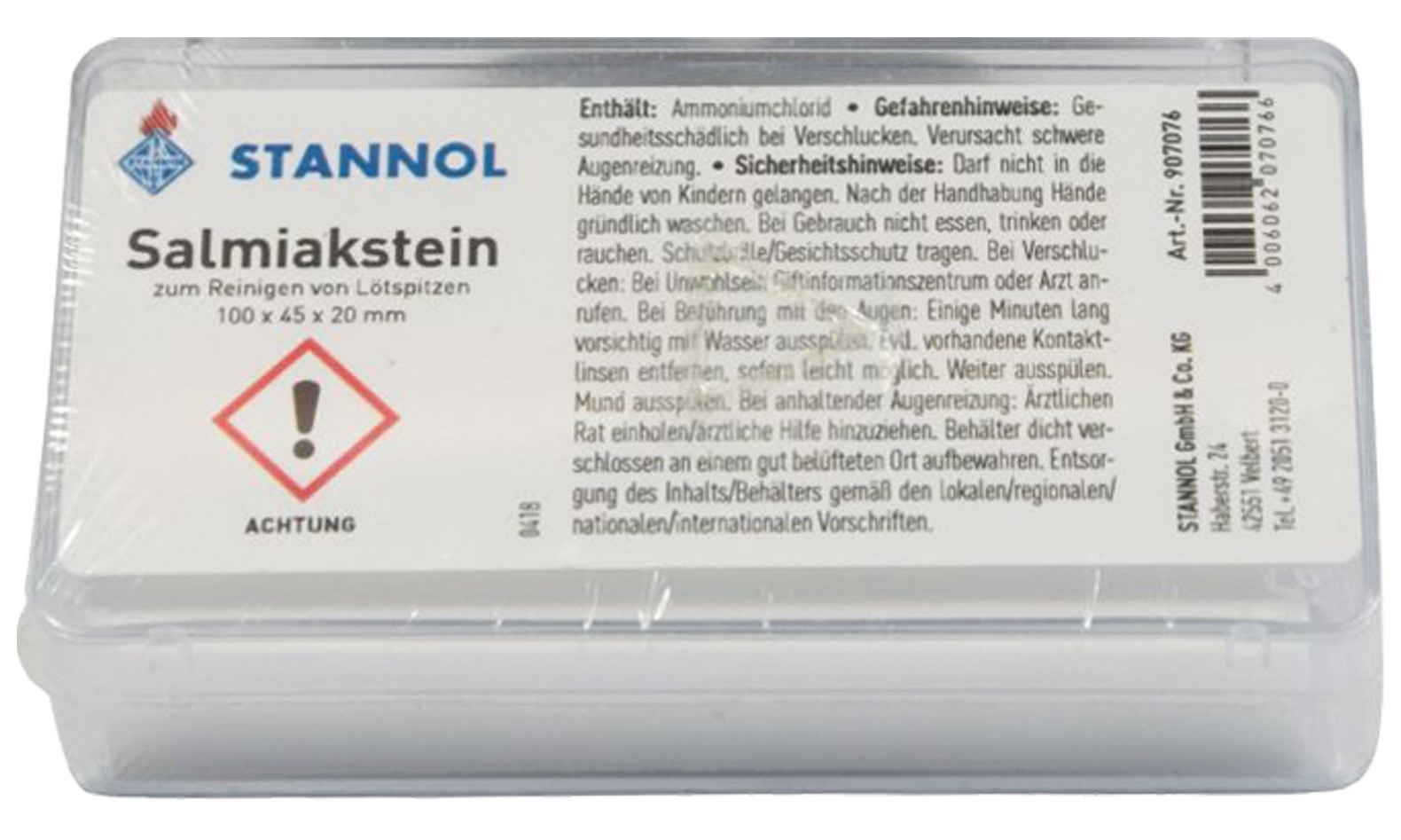 Stannol Salmiakstein