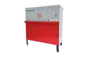 Akkuhüter Akku-Ladeschrank FS1 grau-feuerrot