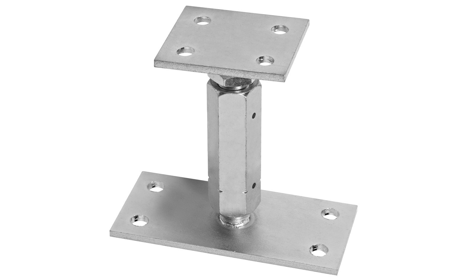 Stützenfüße Typ P auf Beton eingebaut höhenverstellbar